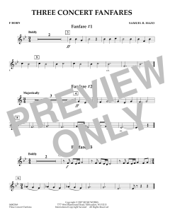 Three Concert Fanfares von Samuel R. Hazo (Download) 