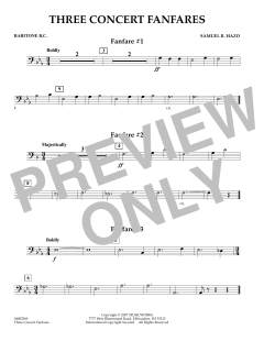 Three Concert Fanfares von Samuel R. Hazo (Download) 