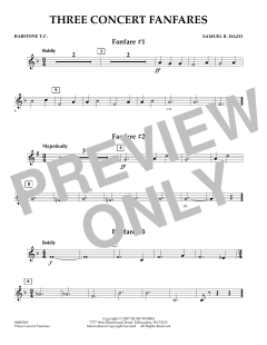 Three Concert Fanfares von Samuel R. Hazo (Download) 