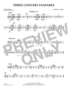 Three Concert Fanfares von Samuel R. Hazo (Download) 