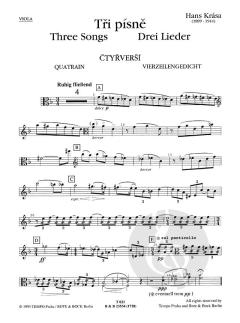3 Lieder von Hans Krása 