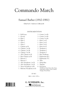 Commando March von Samuel Barber (Download) 
