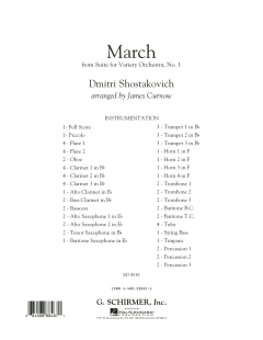 March From Suite For Variety Orchestra, No. 1 von Dmitri Schostakowitsch (Download) 