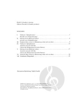 Drei Lieder / Wiegenlied op. 1 von Gideon Klein 
