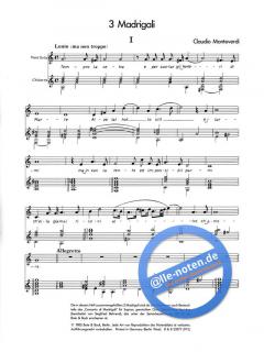 Drei Madrigale von Claudio Monteverdi 