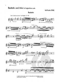 Rezitativ und Arie op. 4 von Rolf Rudin 