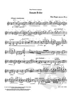 Sieben Sonaten op. 91 Heft 1 von Max Reger 