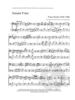 Sonate F-Dur von Franz Benda 