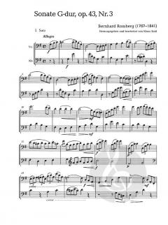 Sonate G-Dur op. 43/3 von Bernhard Romberg 