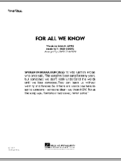 For All We Know von Carmen McRae (Download) 