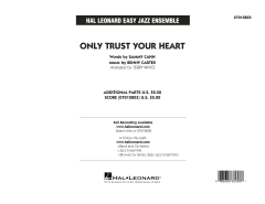 Only Trust Your Heart von Sammy Cahn (Download) 
