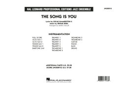 The Song Is You von Jerome Kern (Download) 