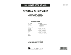 Georgia On My Mind von Hoagy Carmichael (Download) 