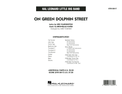 On Green Dolphin Street von Bronislau Kaper (Download) 