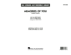 Memories of You (Trumpet Feature) von Eubie Blake (Download) 
