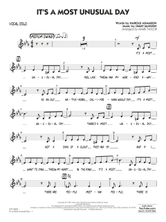 It's a Most Unusual Day von Jimmy McHugh (Download) 