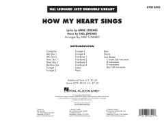 How My Heart Sings von Earl Zindars (Download) 
