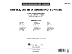Softly, As In A Morning Sunrise von Sigmund Romberg (Download) 