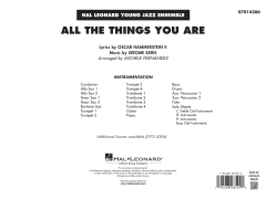 All the Things You Are von Jerome Kern (Download) 