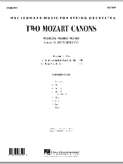 Two Mozart Canons von Wolfgang Amadeus Mozart (Download) 