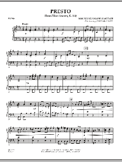 Presto from Divertimento KV 113 von Wolfgang Amadeus Mozart (Download) 