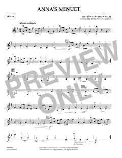 Anna's Minuet von Johann Sebastian Bach (Download) 