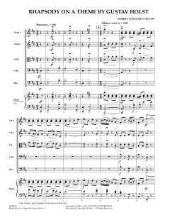 Rhapsody On a Theme by Gustav Holst von Robert Longfield (Download) 