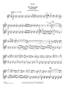 Four Songs for Strings von Franz Schubert (Download) 