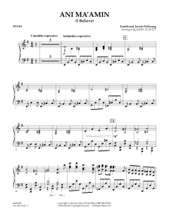 Ani Ma'amin von John Leavitt (Download) 