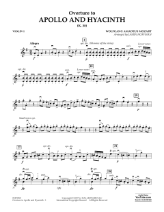 Overture to Apollo and Hyacinth von Wolfgang Amadeus Mozart (Download) 