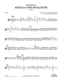Overture to Apollo and Hyacinth von Wolfgang Amadeus Mozart (Download) 