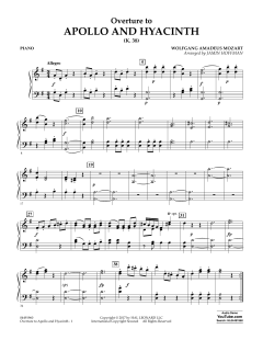 Overture to Apollo and Hyacinth von Wolfgang Amadeus Mozart (Download) 