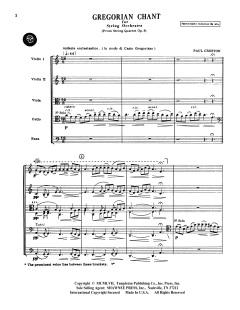 Gregorian Chant for String Orchestra (Download) 