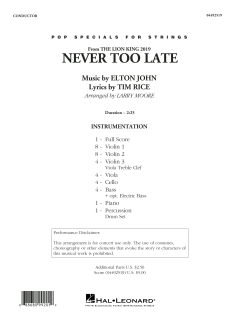 Never Too Late von Elton John (Download) 