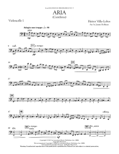 Aria (Cantilena) from Bachianas Brasileiras No. 5 von Heitor Villa-Lobos (Download) 