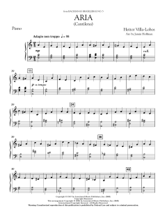 Aria (Cantilena) from Bachianas Brasileiras No. 5 von Heitor Villa-Lobos (Download) 