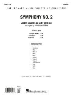 Symphony No. 2 von Joseph Bologne (Download) 