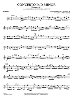 Concerto in D Minor (1st Movement) von Johann Sebastian Bach (Download) 