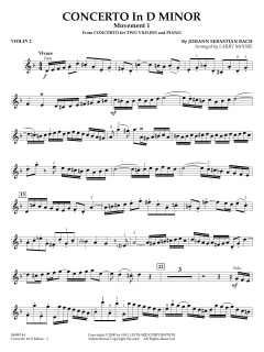 Concerto in D Minor (1st Movement) von Johann Sebastian Bach (Download) 
