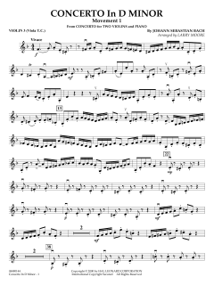 Concerto in D Minor (1st Movement) von Johann Sebastian Bach (Download) 