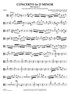 Concerto in D Minor (1st Movement) von Johann Sebastian Bach (Download) 