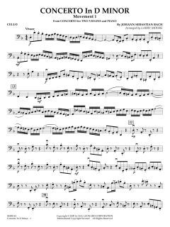 Concerto in D Minor (1st Movement) von Johann Sebastian Bach (Download) 