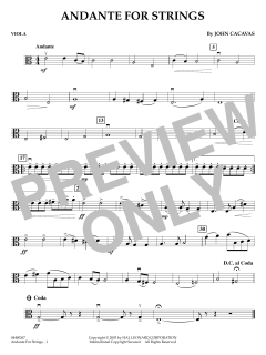 Andante for Strings von John Cacavas (Download) 