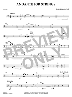 Andante for Strings von John Cacavas (Download) 
