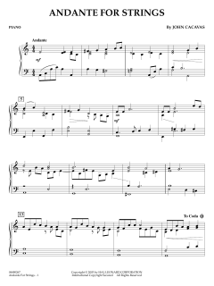 Andante for Strings von John Cacavas (Download) 