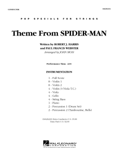 Theme from Spider-Man (TV Theme) von Paul Francis Webster (Download) 