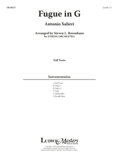 Fugue in G von Antonio Salieri (Download) 