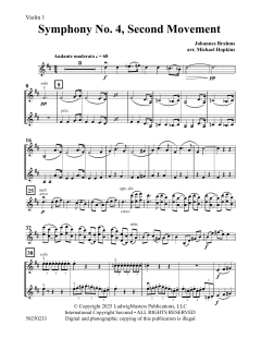 Symphony No. 4, Second Movement von Johannes Brahms (Download) 