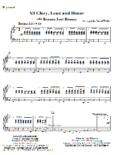 All Glory, Laud, And Honor von Melchior Teschner (Download) 
