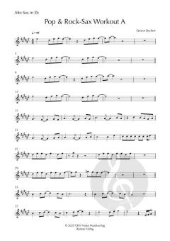 Pop- & Rock-Sax - Workout Nr. 4 von Gernot Dechert 